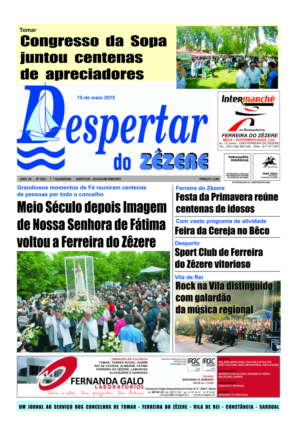 Capa do número 820 de 15 de maio de 2015