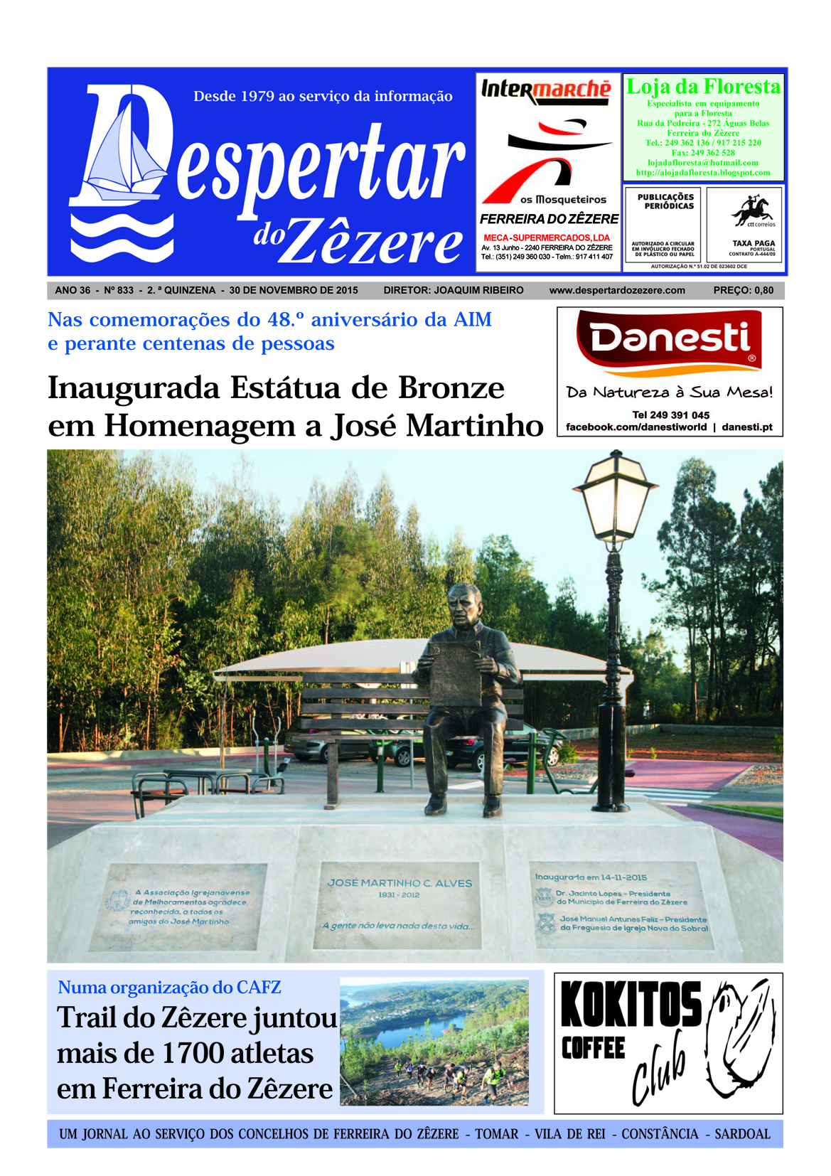 Capa do número 833 de 30 de novembro de 2015.
