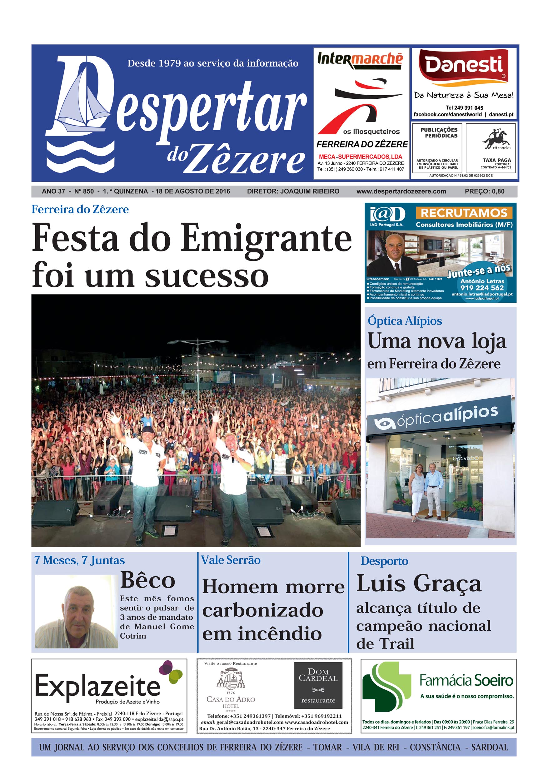 Capa do número 850 de 18 de agosto de 2016