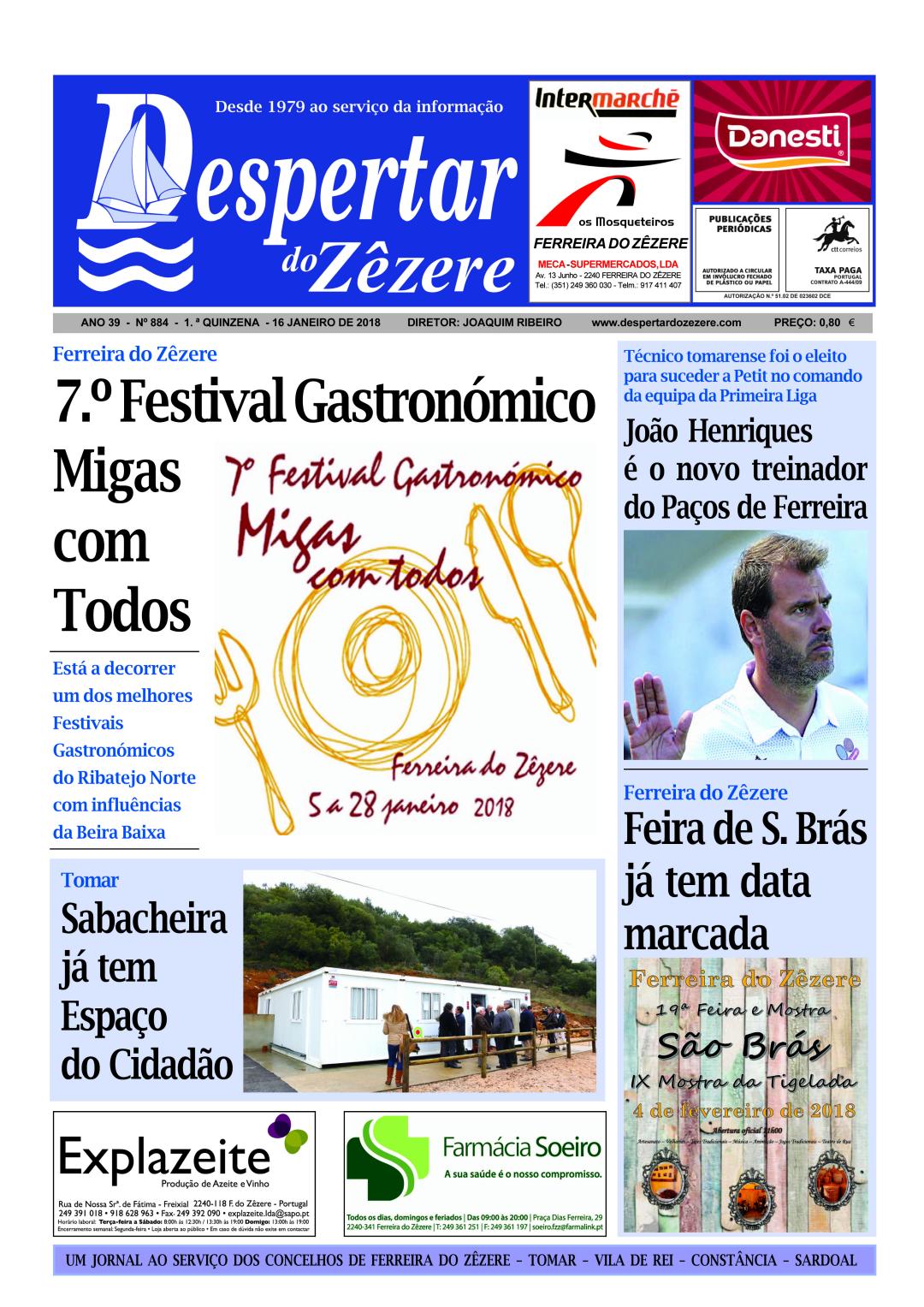 Capa do número 884 de 16 de janeiro de 2018